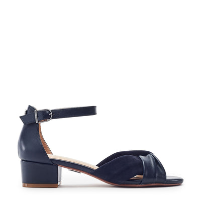 Macadima Navy Leather Sandals