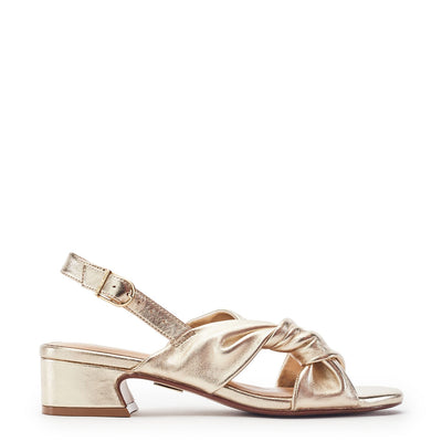 Macarena Gold Leather Sandals