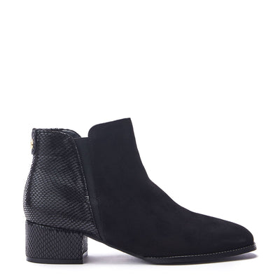 Madeley Black Alcantara Boots
