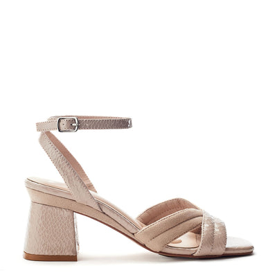 Madelia Stone Snake Print Sandals