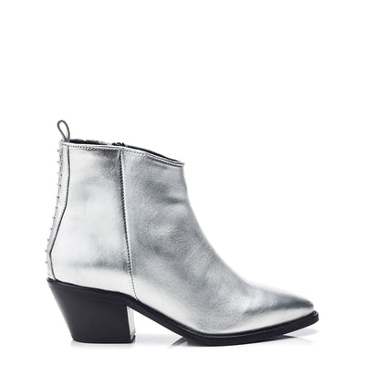 Maevie Silver Leather Boots