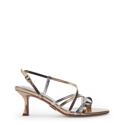 Maleni Silver Gold Porvair Sandals