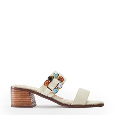 Mallorie Off White Porvair Sandals