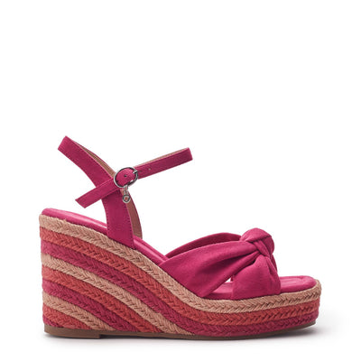 Margaritaa Pink Alcantara Sandals