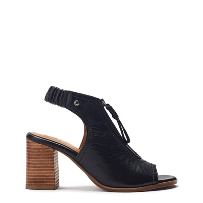 Marmie Black Leather Sandals