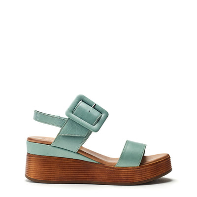 Mazus Sage Leather Sandals