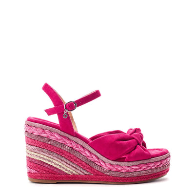 Meerah Fuschia Alcantara Sandals
