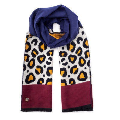 Melody Scarf Natural Leopard Polyester 