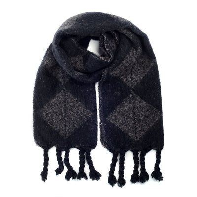 Milana Scarf Black-White Polyester 