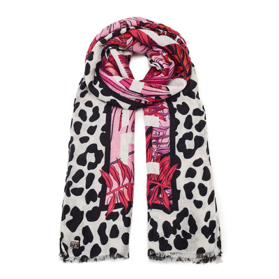 Moda Scarf Pink Leopard Textile 