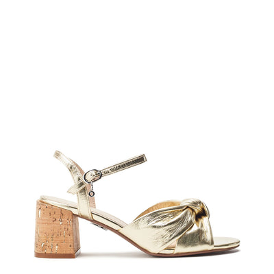 Mokara Gold Leather Sandals