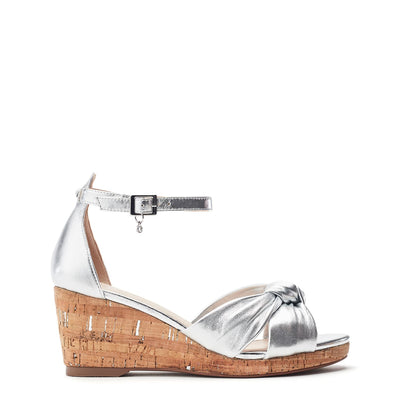 Muscari Silver Leather Sandals