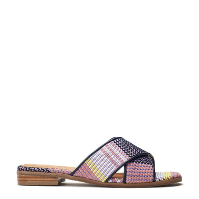 Naela Navy Textile Sandals