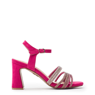 Narine Pink Alcantara Sandals