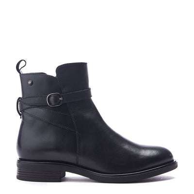 Navres Black Leather Boots