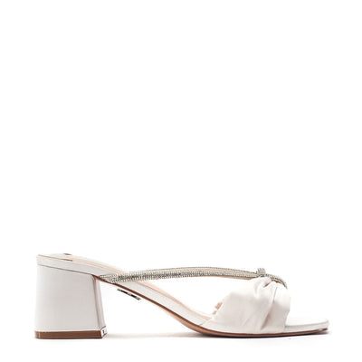 Neoma Ivory Satin Sandals