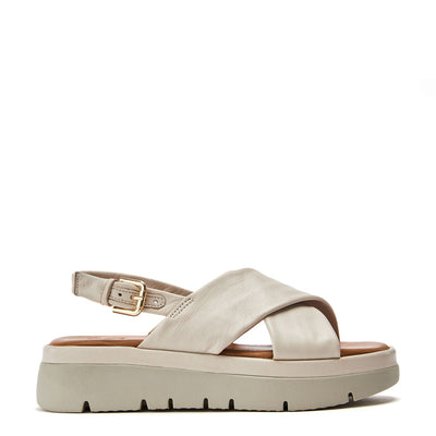 Nettina Off White Leather Sandals