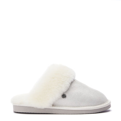 Nightfall White Metallic Suede Shoes