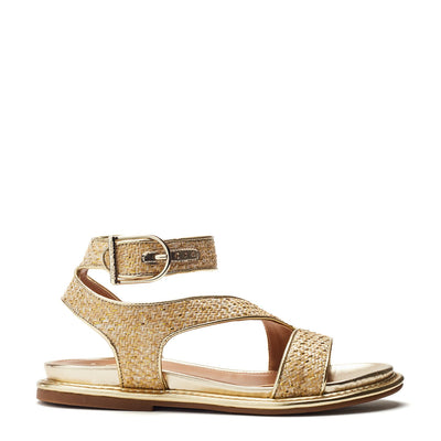 Nolanna Natural - Gold Metallic Sandals