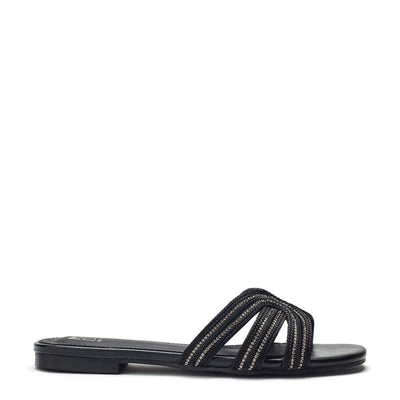 Nymph Black Textile Sandals