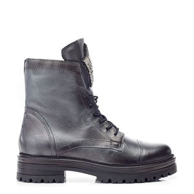 Oakleigh Dark Pewter Leather Boots