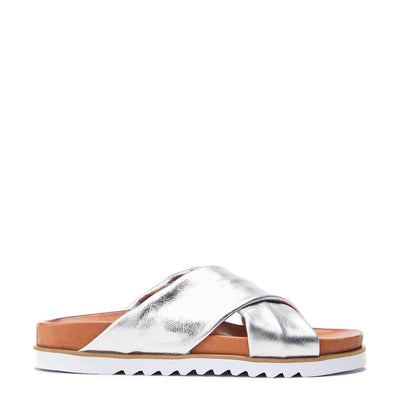 Oddelia Silver Leather Sandals