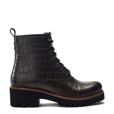 Okari Dark Green Mocc Croc Boots