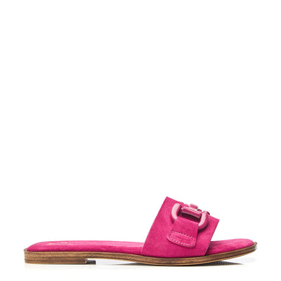 Olayo Raspberry Suede Sandals
