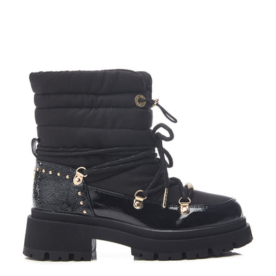 Oliwa Black Textile Boots