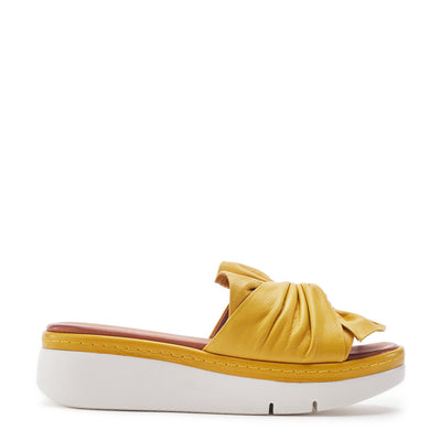 Ollin Yellow Leather Sandals