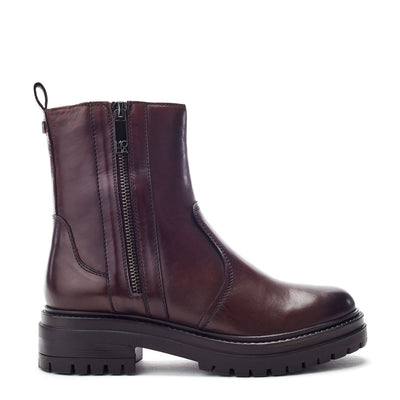 Olottie Dark Brown Leather Boots