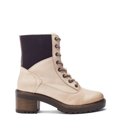 Omura Cream Leather Boots