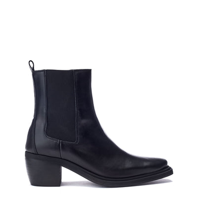 Ontel Black Leather Boots