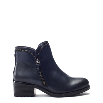 Opulent Navy Leather Boots