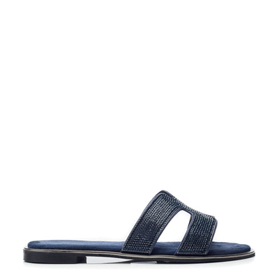 Ormay Navy Textile Sandals