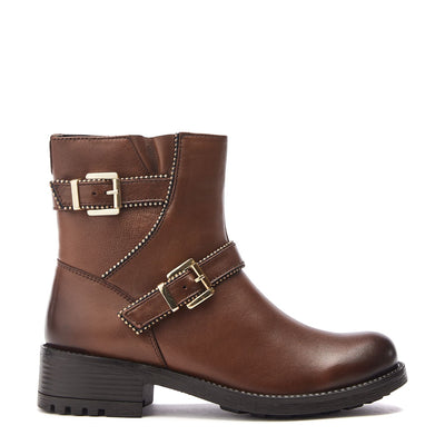 Oui Tan Leather Boots