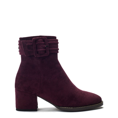 Pacina Burgundy Alcantara Boots