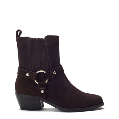 Pailia Dark Brown Suede Boots
