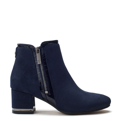 Pajor Navy Alcantara Boots