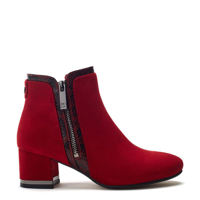 Pajor Red Alcantara Boots