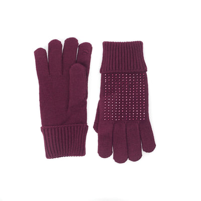 Paloma Glove Burgundy Polyester 