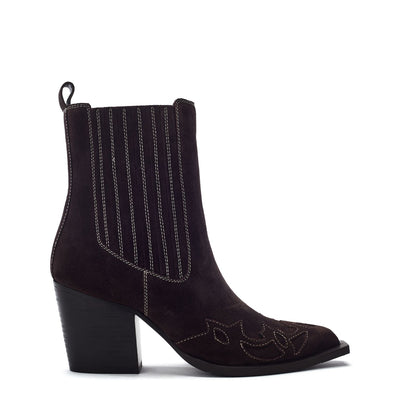 Pavia Dark Brown Suede Boots