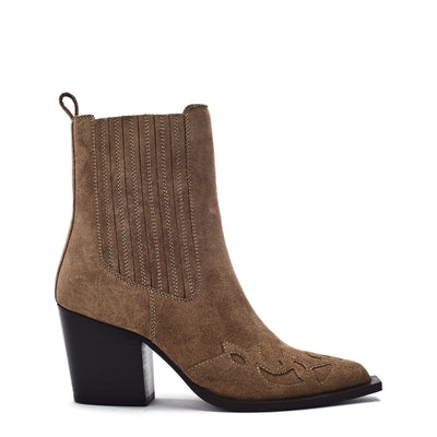 Pavia Taupe Suede Boots