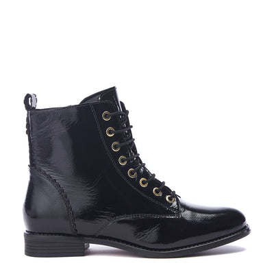 Penelopi Black Patent Leather Patent Leather Boots