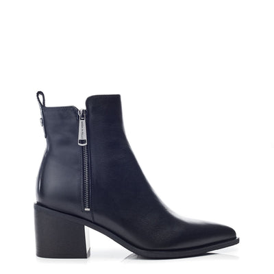 Perth Black Leather Boots
