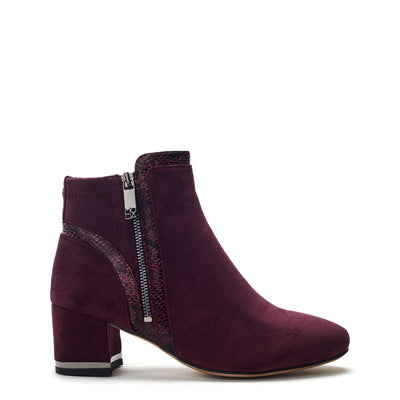 Pesar Burgundy Alcantara Boots
