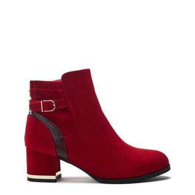 Peyari Dark Red Alcantara Boots