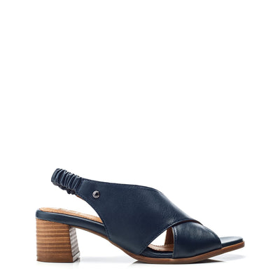 Prinia Navy Leather Sandals