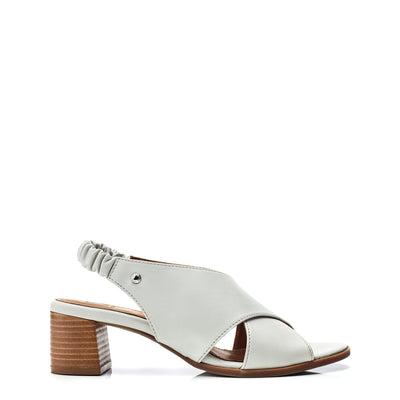 Prinia Off White Leather Sandals