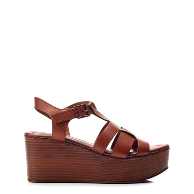 Quizette Tan Leather Sandals